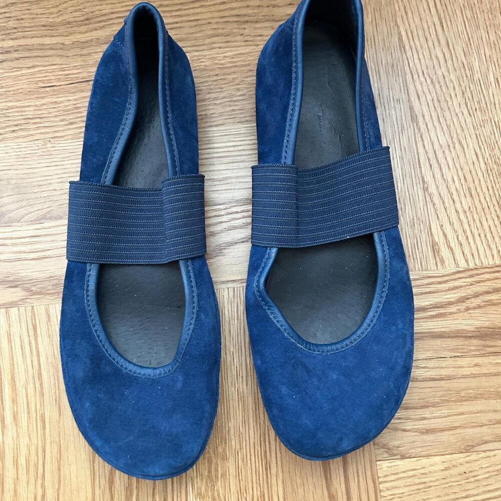 Camper Blue Suede Ballet Flats